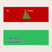 Kerstboom, Aan:, Van: Mini Visitekaartjes (Voorkant /achterkant)