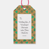 Kerstboom | Aangepast goud Cadeaulabel (Achterkant)