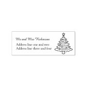 Kerstboom Aangepast Retouradres Rubberstempel (Gestempeld)