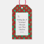 Kerstboom | Aangepast rood Cadeaulabel (Achterkant)