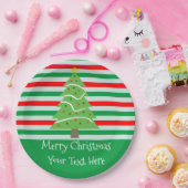 kerstboom Aangepaste Borden met strepen Papieren Bordje (Feest)
