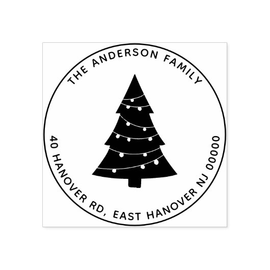 Kerstboom - Aangepaste feestdag Rubberstempel (Afrduk)