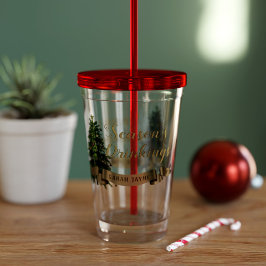 Kerstboom aangepaste naam Acylic Tumbler Acryl Drinkbeker