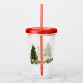 Kerstboom aangepaste naam Acylic Tumbler Acryl Drinkbeker (Voorkant)