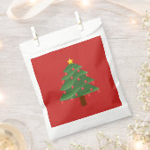 Kerstboom Aangepaste Witte Favorietentas Bedankzakje (Geknipt)