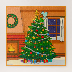 KERSTBOOM AARDIG THUIS FOTO KLEURRIJK LEGPUZZEL