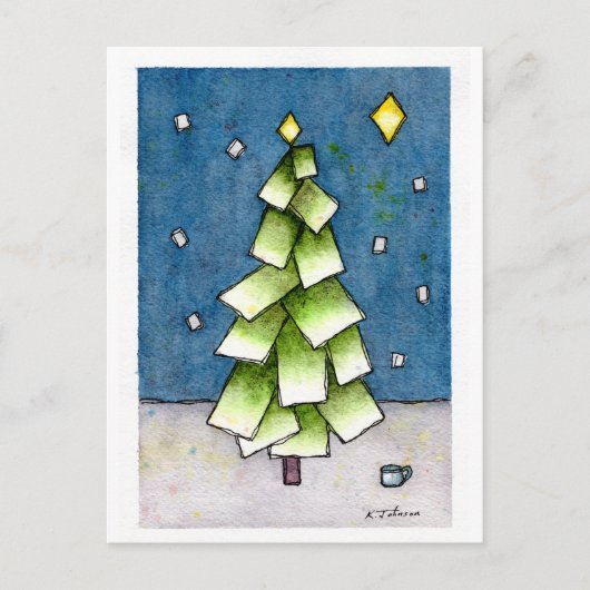 Kerstboom Abstract vakantie Briefkaart (Voorkant)