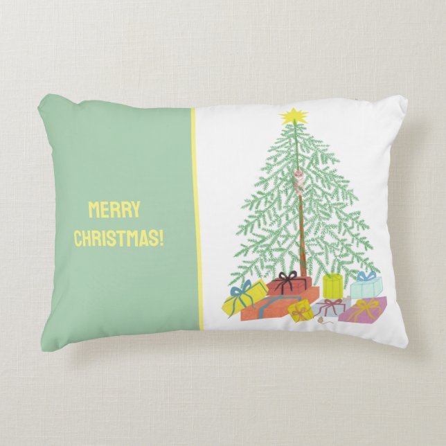 Kerstboom Accent Pillow Kussen (Voorkant)