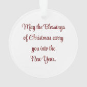 Kerstboom Acryl Ornament (achterkant)