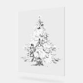 KERSTBOOM Acryl Teken ART DESIGN STIJL Acryl Bord (Hoek)