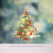 KERSTBOOM Acryl Teken ART DESIGN STIJL Bord (Neutraal)