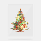 KERSTBOOM Acryl Teken ART DESIGN STIJL Bord (Voorkant)