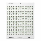 kerstboom adres  etiket (Full Sheet)