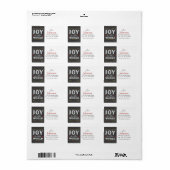 Kerstboom adresetiketten etiket (Full Sheet)