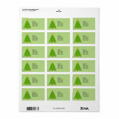 Kerstboom Adresetiketten Etiket (Full Sheet)