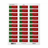 Kerstboom Adresetiketten Etiket (Full Sheet)