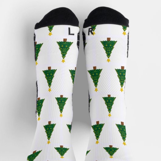 Kerstboom afbeelding High-Performance Athletic Sokken (Top)
