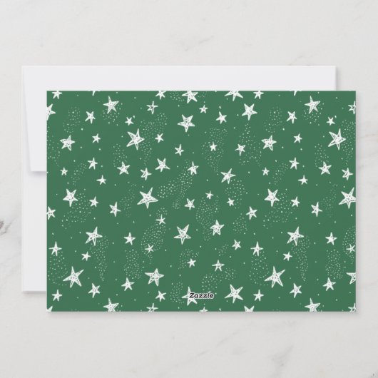 Kerstboom Alles is Fijn Script Foto Feestdagenkaart (Achterkant)