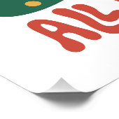 Kerstboom Alles is rustig Alles is helder Modern Perfect Poster (Hoek)