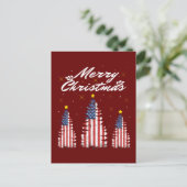 Kerstboom Amerikaanse vlag Briefkaart (Staand voorkant)
