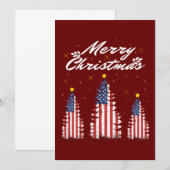 Kerstboom Amerikaanse vlag Kaart (Voorkant / Achterkant)