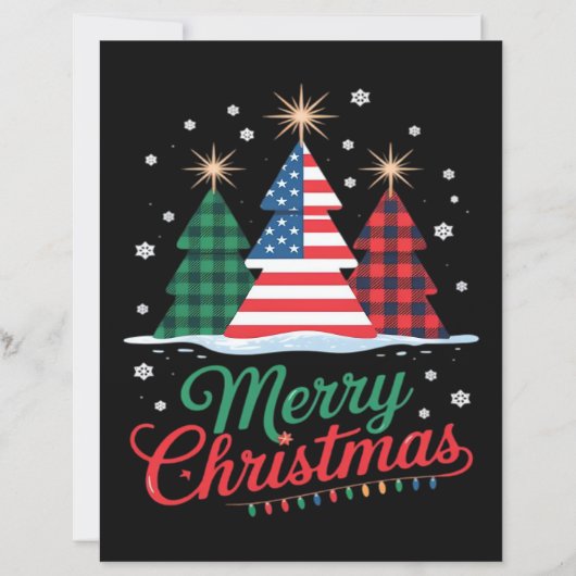 Kerstboom Amerikaanse vlag Kerstman Essentieel (Voorkant)