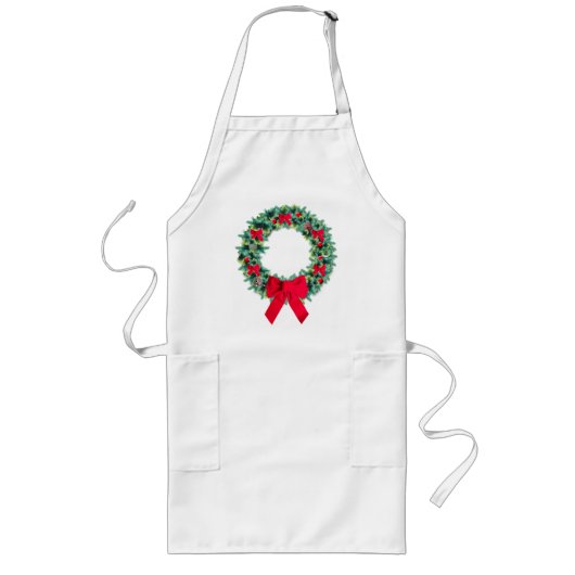 kerstboom Apron Lang Schort (Voorkant)