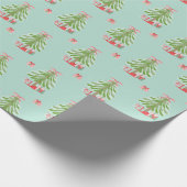 Kerstboom (Aqua) inpakpapier (Hoek)