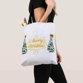 Kerstboom Aquarel Custom mok Tote Bag