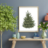 Kerstboom aquarel poster