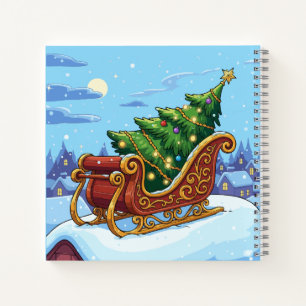 "Kerstboom Arrenslee Winter Sneeuw Scene Feestdag Notitieboek