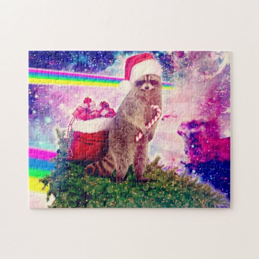 Kerstboom Astro Raccoon Legpuzzel (Horizontaal)