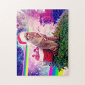Kerstboom Astro Raccoon Legpuzzel (Verticaal)