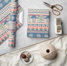 Kerstboom Azteekse stijl - Unieke vakantie Cadeaupapier