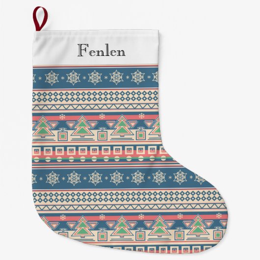 Kerstboom Azteekse stijl - Unieke vakantie Grote Kerstsok (Voorkant)