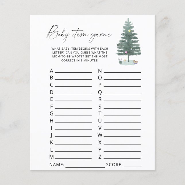 Kerstboom - Baby Artikel Spel (Voorkant)