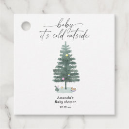 Kerstboom - baby Het is koud buiten Bedankjes Labels