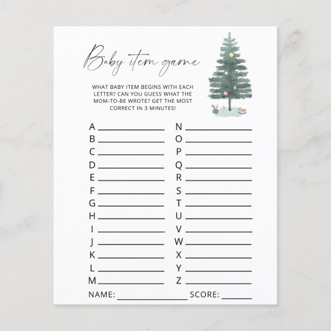 Kerstboom - Baby Item Game (Voorkant)