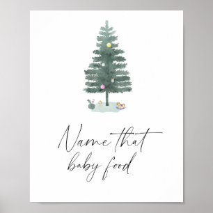 Kerstboom - Baby naam die voedsel Poster