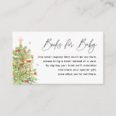 Kerstboom Baby shower boeken voor Baby Informatiekaartje (Voorkant)