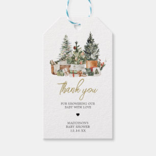 Kerstboom Baby shower Favor Tags Cadeaulabel