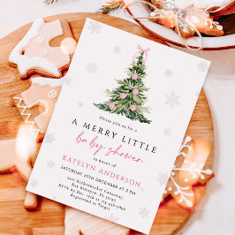 Kerstboom Baby Shower Kaart