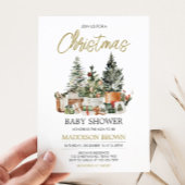 Kerstboom Baby shower Kaart
