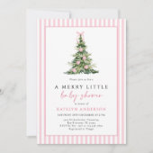 Kerstboom Baby Shower Kaart (Voorkant)