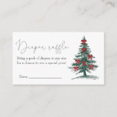 Kerstboom Baby shower Luier Raffle Informatiekaartje (Voorkant)