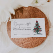 Kerstboom Baby shower Luier Raffle Informatiekaartje