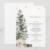 Kerstboom Baby Shower Menu (Voorkant / Achterkant)