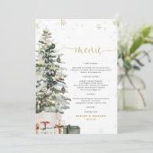 Kerstboom Baby Shower Menu (Staand voorkant)
