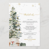 Kerstboom Baby Shower Menu (Voorkant)