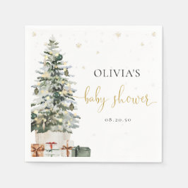 Kerstboom Baby Shower Papieren Servetten